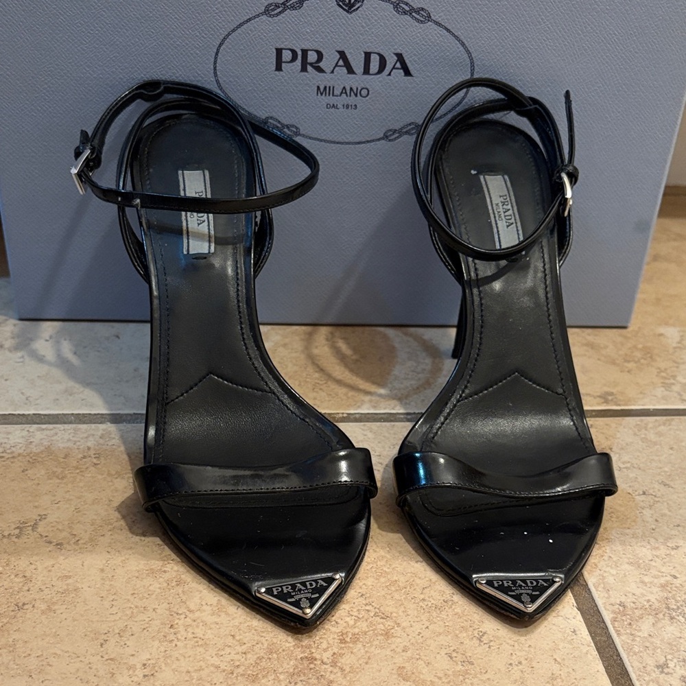 Prada Black Patent Leather Heels
